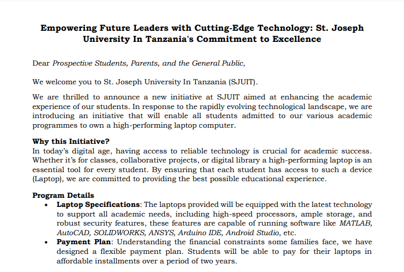 St. Joseph University Elevates Excellence Through Technological Advancement