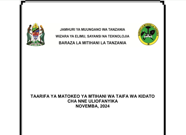 Tanzania's Education Ministry Releases Official Statement on Form Four Results